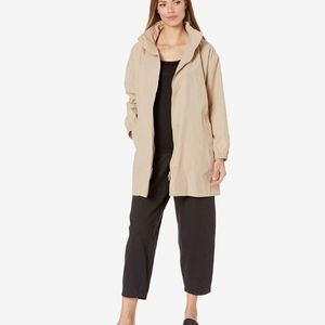 NWT Eileen Fisher Stand Collar Long Coat L